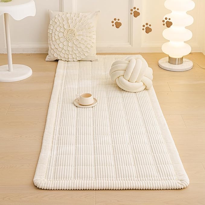 MEETSKY Couch Cover for 2 Cushion Couch Sofa, Non-Slip Couch Cover for Dog Washable Sofa Protector Pet Friendly Dog Mats for Couches Soft Furniture Covers, 27.6" x 70.9", Cream