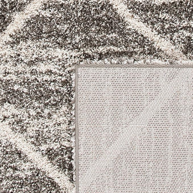 SAFAVIEH Hudson Shag Collection Accent Rug - 2' x 3', Distressed Grey & Ivory, Non-Shedding & Easy Care, 2-inch Thick Ideal for High Traffic Areas in Entryway, Living Room, Bedroom (SGH281K)