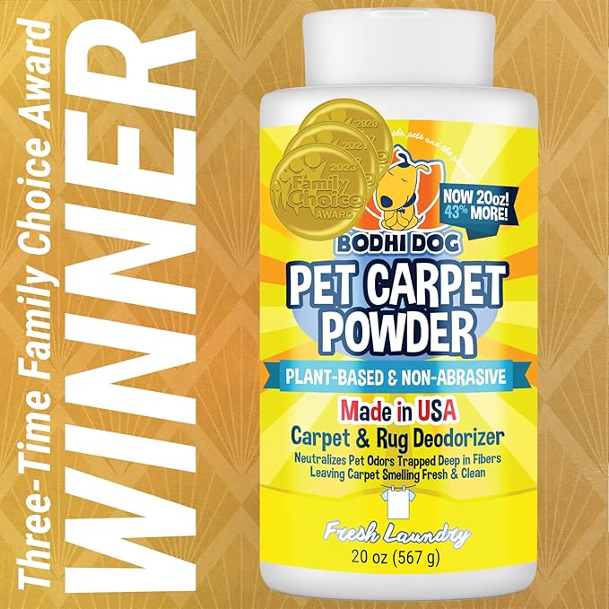 Natural Carpet Deodorizer Powder, Fresh Laundry Scent, 1-Pack