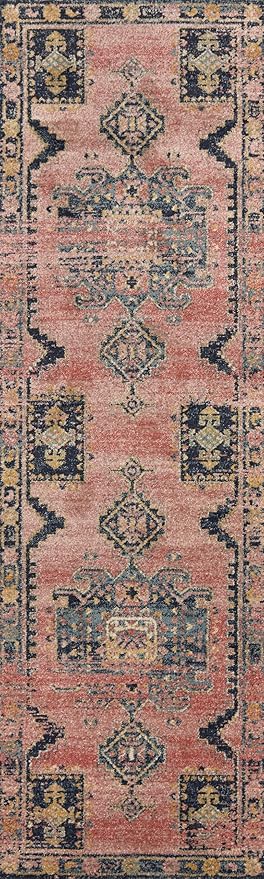 Loloi Jocelyn Collection JOC-06 Rose/Rose 6'-7" x 9'-7" .38" Thick Area Rug