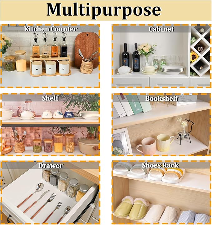 Shelf Liners 24 inch x 20 ft Shelf Liners for Kitchen cabinets nonstick Shelf Lining Drawer Mats EVA Protector for Cupboard (White,24 inch x 20 ft)