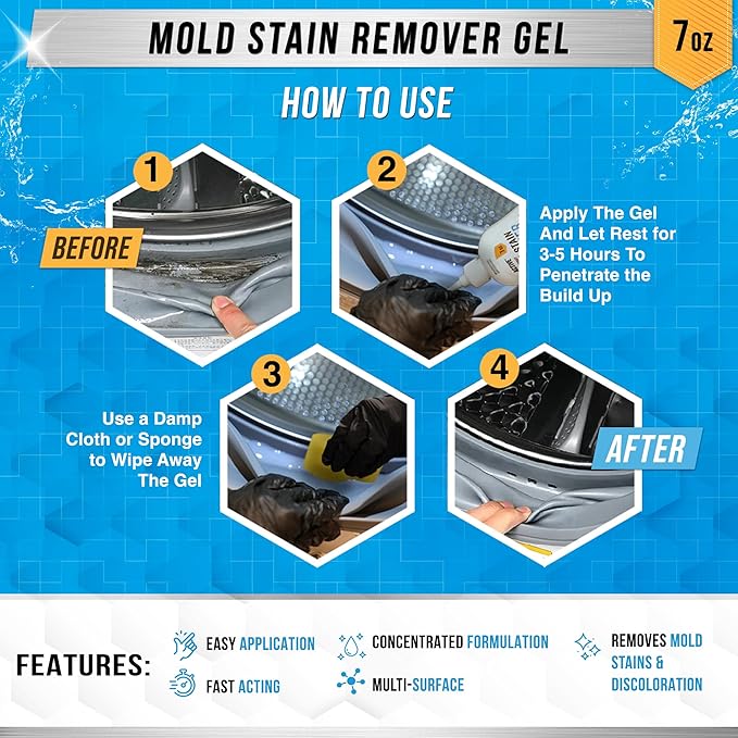 Mold Gel Remover – Clings to Grout, Works Overnight