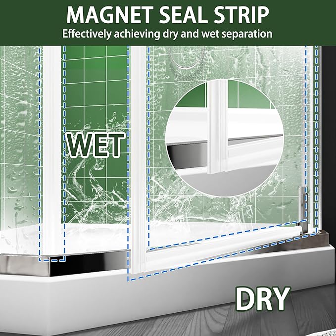 36" W x 36" D x 72" H Frameless Neo-Angle Shower Enclosure, Pivot Glass Shower Door with 1/4" (6mm) Clear SGCC Tempered Glass, Chrome Finish, Reversible Installation