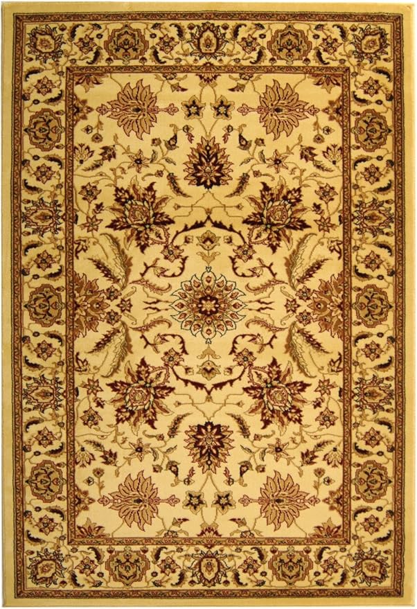 SAFAVIEH Lyndhurst Collection Accent Rug - 4' x 6', Ivory & Ivory, Traditional Oriental Design, Non-Shedding & Easy Care, Ideal for High Traffic Areas in Entryway, Living Room, Bedroom (LNH216A)