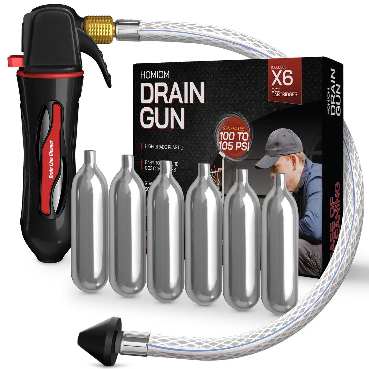 Gallo Drain Gun – AC Drain Line Cleaner Tool With Flexible - Image 1