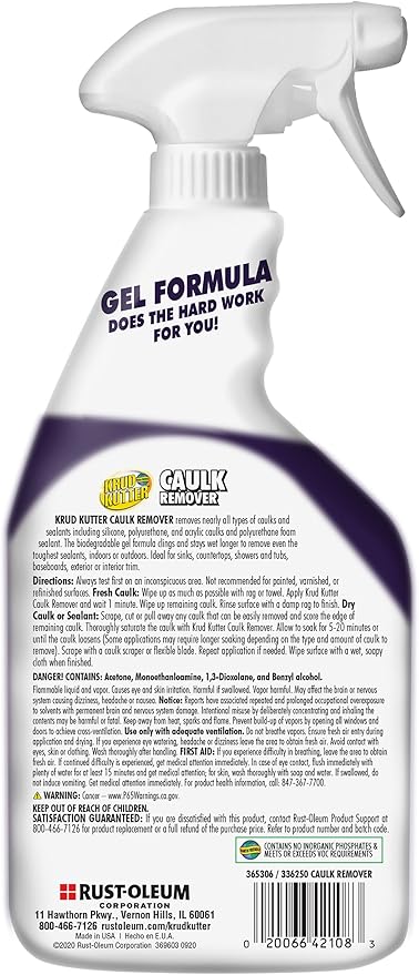 Krud Kutter 336250 Caulk Remover Spray, 24 Fl Oz