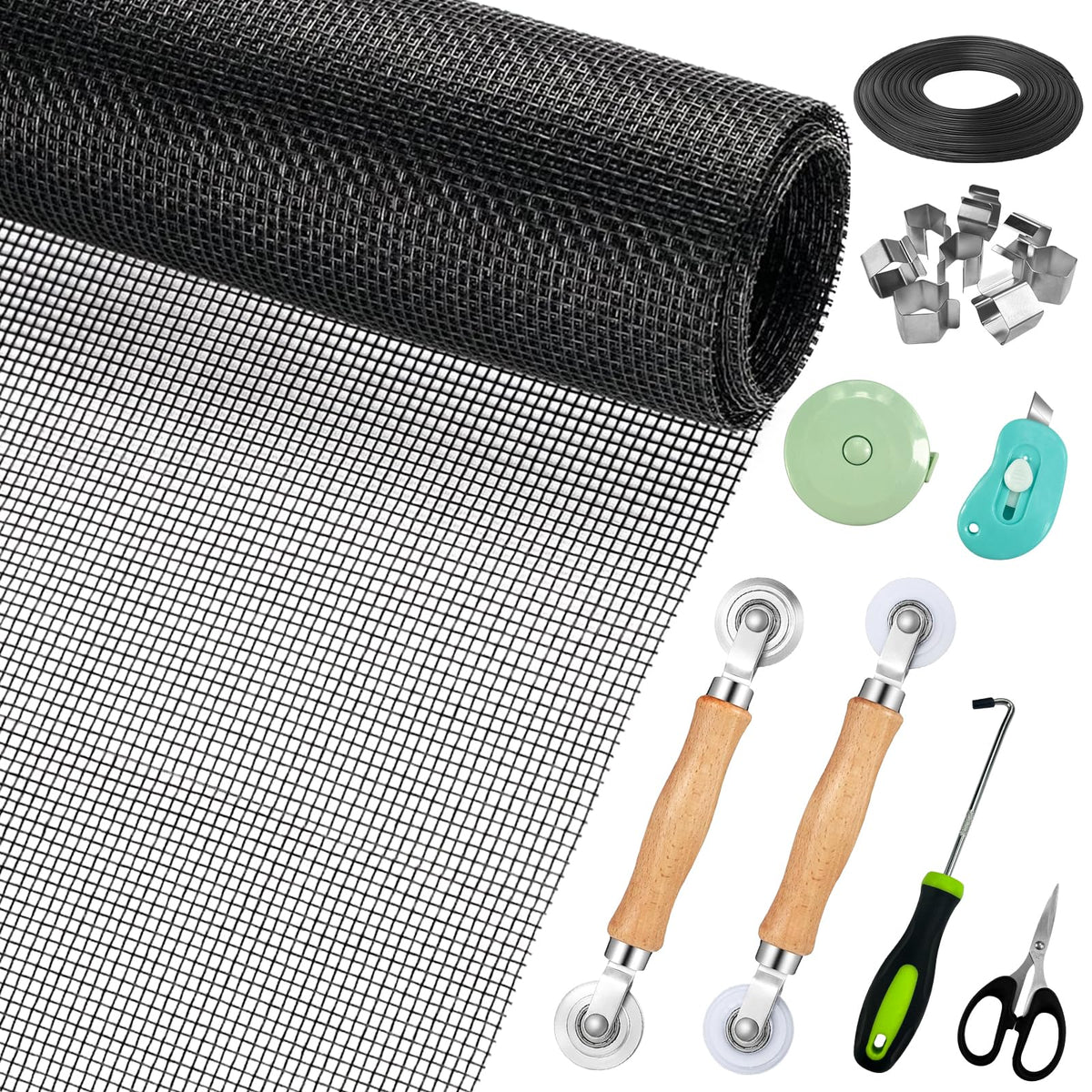 Window Screen Replacement,Screen Door Repair Kit - Image 1