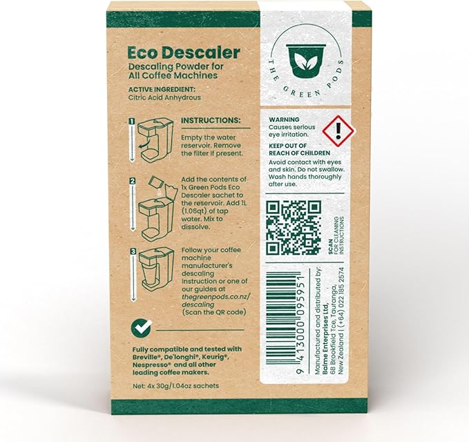 Eco Descaler - Coffee Machine Descaler Compatible With Nespresso, Keurig, Breville, DeLonghi, And All Others - Descaling Powder