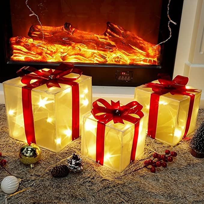 KissYou Acrylic Box Large Clear Display Boxes with Lids 2 Packs Party Decoration Plastic Square Cube Christmas Candy Boxes