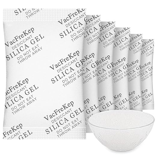50 Gram(30Packs) Food Grade Dessicant Silica Gel Packs,Moisture Absorber Silica Gel Desiccant Packets for Moisture Storage
