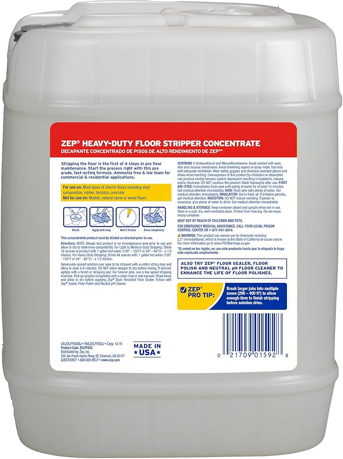 ZEP ZULFFS5G 5GAL Zep Floor Stripper