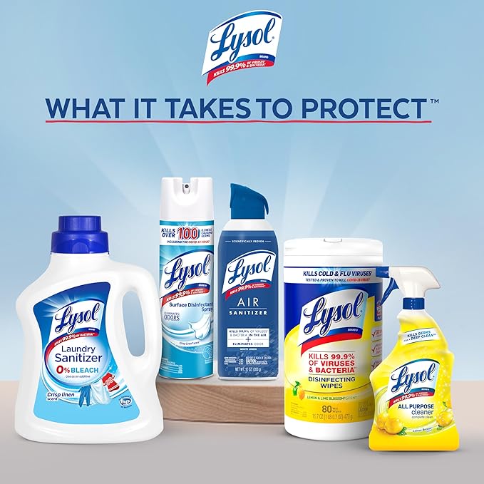 Lysol Air Sanitizer Spray with Odor Eliminator - Lavender Sky Scent - 10 oz Bottle (296 ml) - Pack of 3 - Sanitizing Air Freshener Alternative - Home, Bathroom, Kitchen - Kills Airborne Bacteria