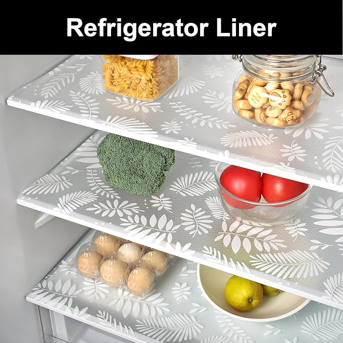 Cooyes Shelf and Drawer Liners for Kitchen Cabinets, Non Adhesive Cabinet Liner, EVA Waterproof Durable Non-Slip Drawer Mats for Shelves, Refrigerator, Storage, Desks（17.5" W x 197" L）