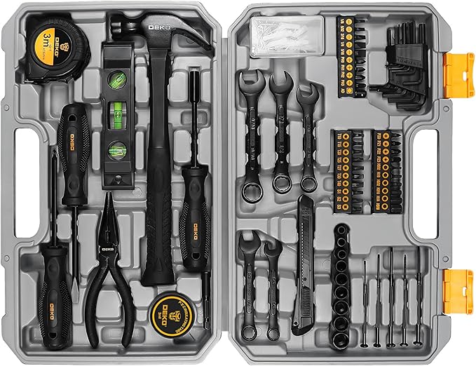 DEKOPRO Tool Kit Set Box Home Repair Tools Basic Hand Toolbox Sets 148Piece