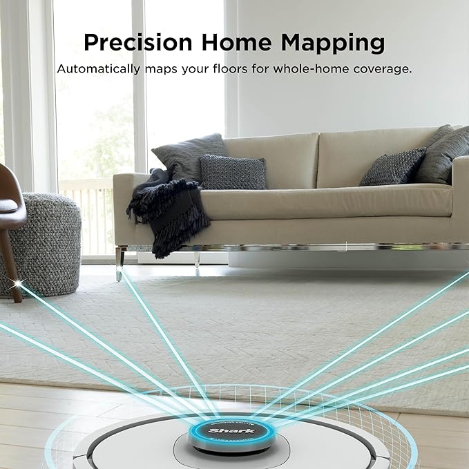 Shark AI Ultra Voice Control Robot Vacuum with Matrix Clean Navigation, Home Mapping, 60-Day Capacity, XL Self-Empty Base for Homes with Pets, Carpet & Hard Floors, Cool Grey, AV2511AE