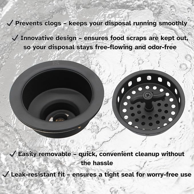 Westbrass Wing Nut Style Large Kitchen Sink Basket Strainer, 2 Pack, Matte Black, D2135-62