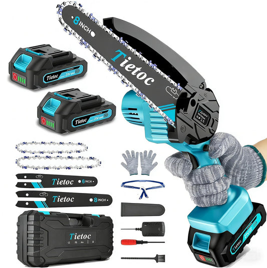 Mini Chainsaw Cordless, 8 Inch & 6 Inch Portable Electric - Image 1