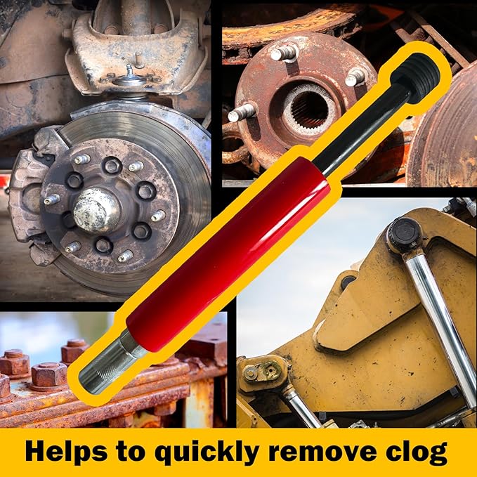 SOVLE Grease Fitting Cleaning Tool, Grease Zerk Buster Remove Old Dried Grease from Fittings, Pins, Shafts, Bushings, and Joints for Tractors, Excavators, Heavy Machinery (no Replacement Part)