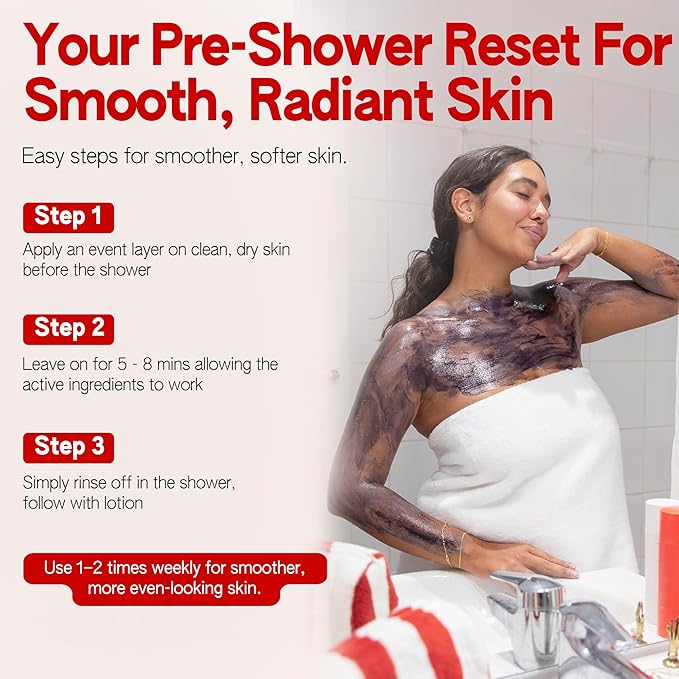 Chemical Body Exfoliator with 30% AHA & 2% BHA – Pre-Shower Body Mask for Smooth, Skin, Glycolic Acid & Salicylic Acid Formula, Body Exfoliant for Dead Skin Removal, body scrub alternative 150 ml