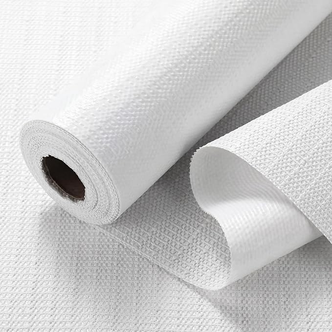Tinideya 6 Rolls Shelf Liner for Kitchen Cabinet, Non Adhesive Non Slip Shelf Paper Waterproof Washable Easy to Cut Drawer Mat for Kitchens Cupboard Shelve Bathroom Protector Liner (12 Inx10 ft)