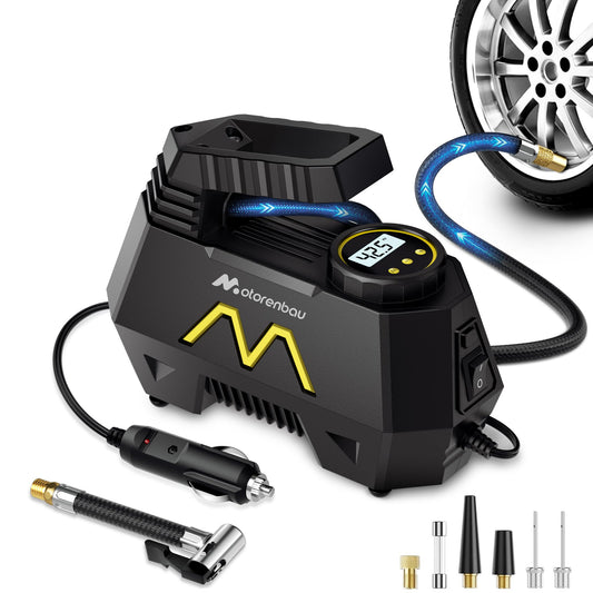 Tire Inflator Portable Air Compressor, Air Pump for Car Tires - Image 1