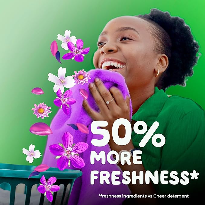Gain Flings Laundry Detergent Pacs, 42 Count, Moonlight Breeze Scent, 3 in 1 HE Detergent Pacs with Oxi Boost and Febreeze