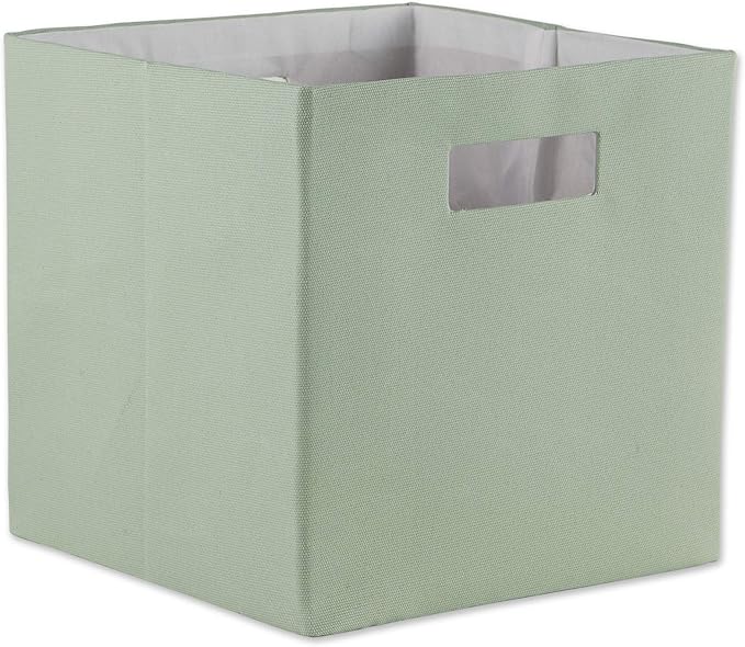 DII Collapsible Polyester Storage Cube, Solid, Lightweight and Durable, Small Square, 11x11x11, Mint