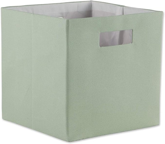 DII Collapsible Polyester Storage Cube, Solid, Lightweight and Durable, Large Square, 13x13x13, Mint