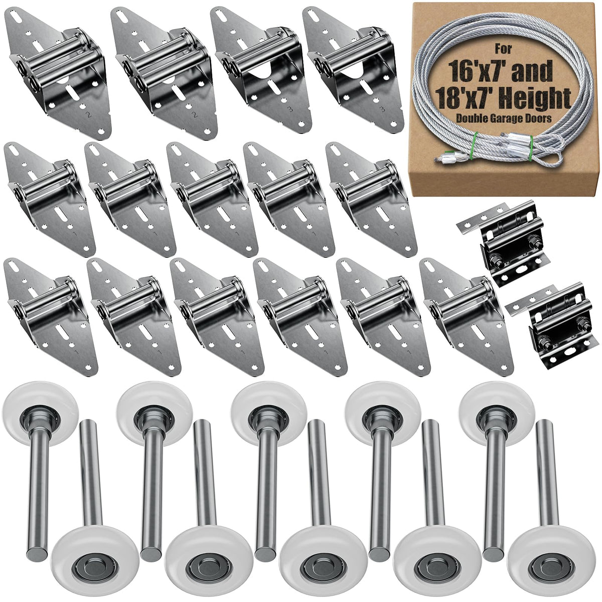 Garage Door Hardware Kit for 16'x7' and 18'x7' Height - Image 1