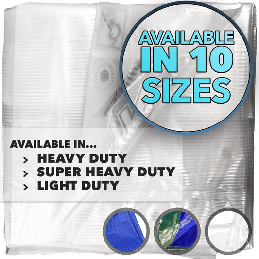 QUEEN OF TARPS | 6x8 Heavy Duty Tarp Waterproof, 120 GSM - Image 1