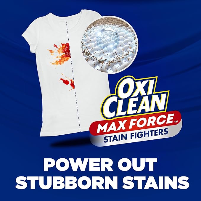 ARM & HAMMER Plus OxiClean Max Force Deep Clean Stain Formula Liquid Laundry Detergent, Sparkling Clean Scent, 75 Fl Oz, 50 Loads
