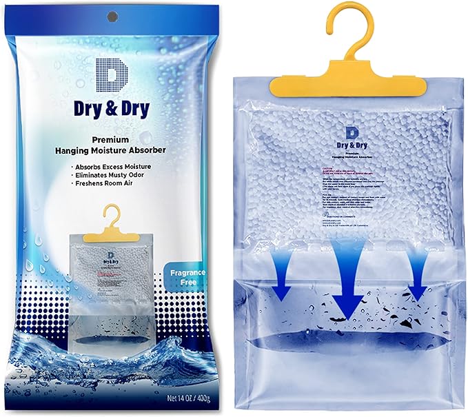 Dry & Dry 35 Pack[14 OZ] Premium Moisture Absorbers Dehumidifiers for Home Dehumidifier for Basement Dehumdifiers for Bedroom Small Dehumidifiers - Dehumidifiers Moisture Absorber