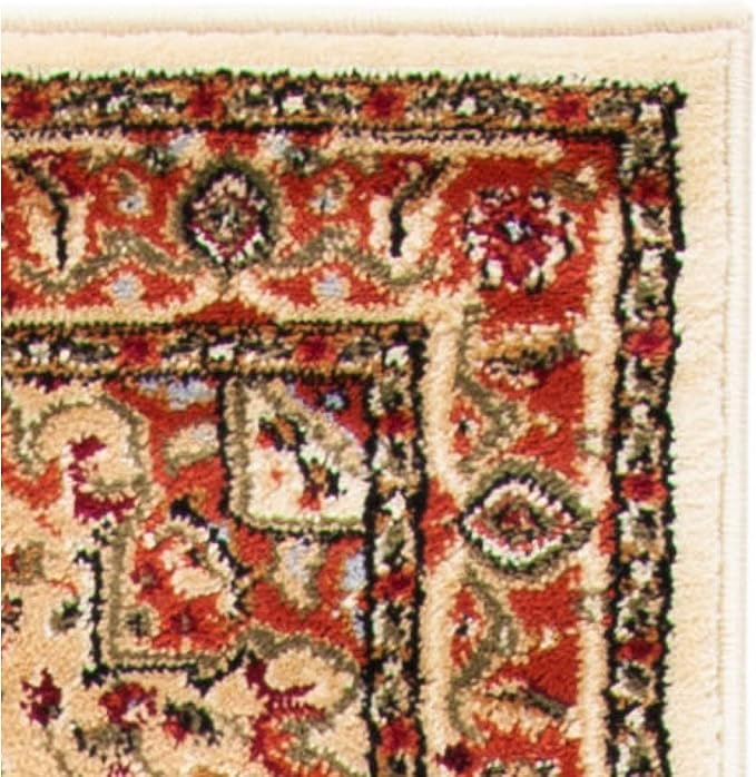 SAFAVIEH Lyndhurst Collection Runner Rug - 2'3" x 6', Ivory & Rust, Traditional Oriental Design, Non-Shedding & Easy Care, Ideal for High Traffic Areas in Living Room, Bedroom (LNH330R)