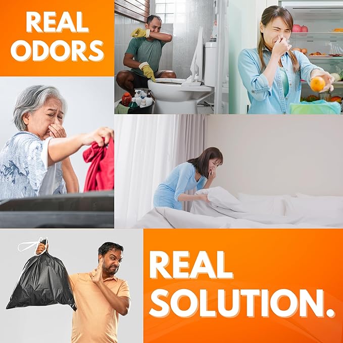 NI-712 Fresh Orange Odor Eliminator Spray (4 bottles) – Powerful, Long-Lasting Odor Neutralizer – Instant Air Freshener for Home, Car & More – Pint-Sized