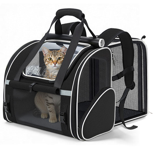 Lekereise Expandable Cat Backpack Carrier for Large Cats - Image 1