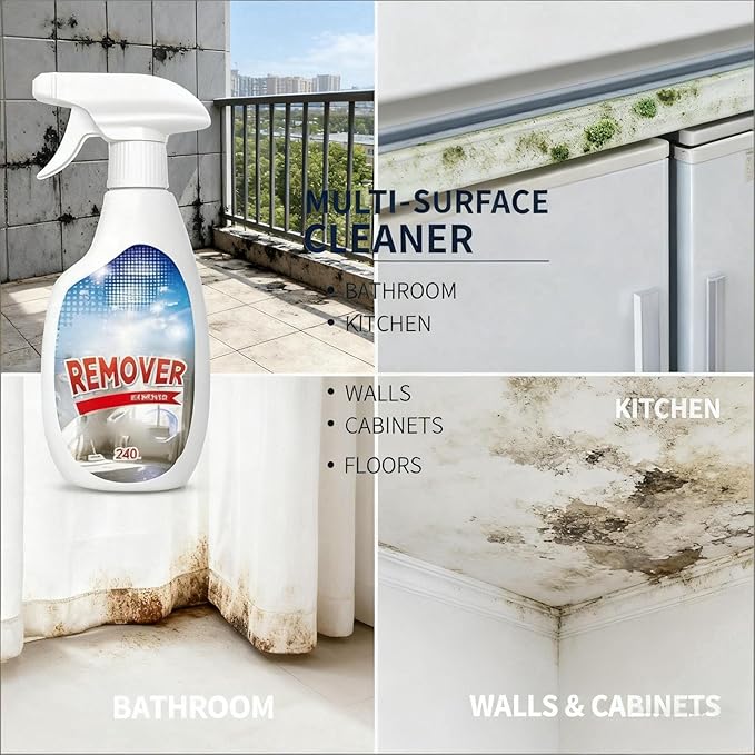 Highly Effective Removal Spray, Wall Cleaner for Painted Walls, Multi-Surface Cleaning Solution, Dust and Stain Remover for Wood, Tile, Fabric, Bathrooms, Kitchens (1Pc)