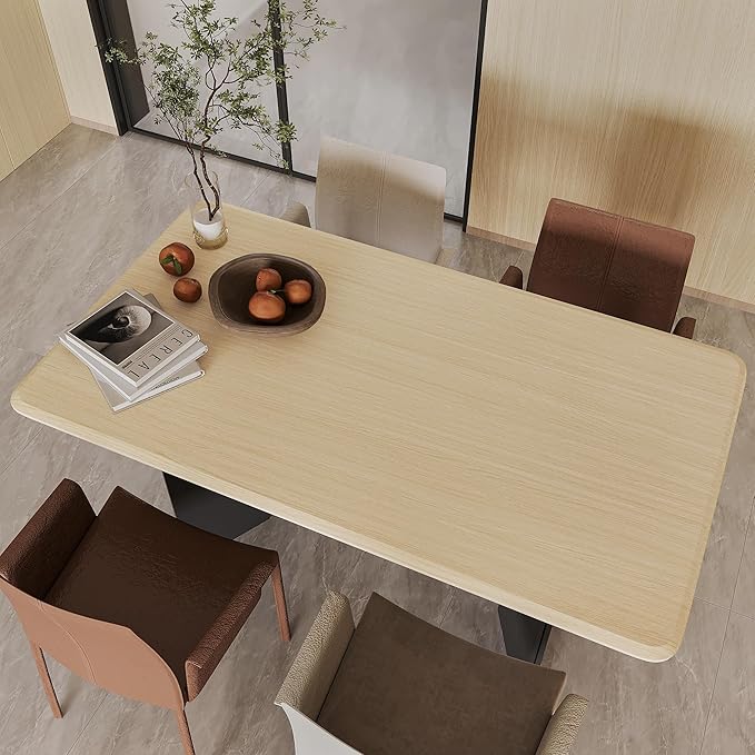 BOMENG White Oak Wood Wallpaper Light Oak Contact Paper Peel and Stick Countertops for Kitchen Beige Wood Wallpaper 16"x197" Faux Wood Grain Wall Paper for Cabinets Drawes Liner Walls Desk