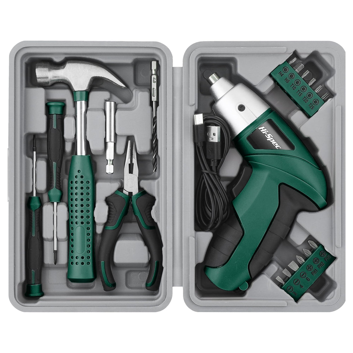 Hi-Spec 3.6V USB Electric Screwdriver for Home Repairs | Hand Tools - Image 1