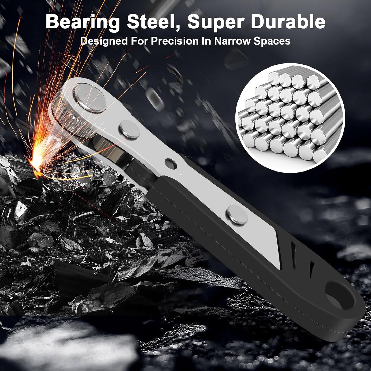 10-In-1 Angled Ratchet Screwdriver Set，90 Degree Right Angle, Angled and Offset Screwdrivers for Tight Spaces. Practical, Multifunctional, Professional Mini Ratchet Set