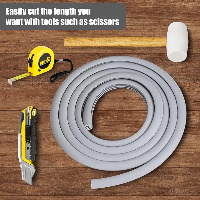 Flexible EPDM Rubber Strip (15 ft Long and 1-1/2 inch Wide, Suitable for 1-1/4“ to 1-1/2”) for Concrete Crack Repair and Replacement - Weather and Aging Resistant Expansion Joint Filler for Driveways