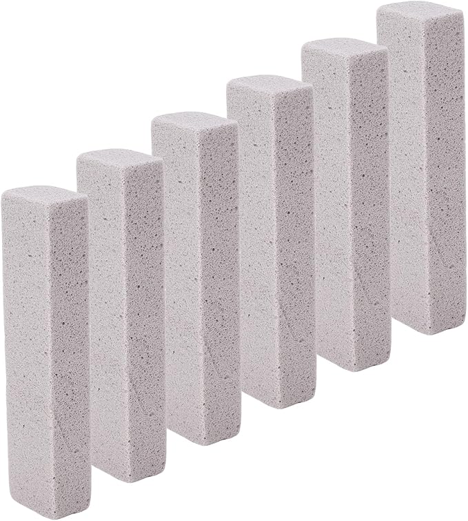 AUNMAS 6PCS Pool Pumice Stones, PVC Blocks for Hard Water Scale Calcium Deposits, with Long Lasting Performance, for Kitchen Sink Toilet Bowl Bathtub Shower Tile (S)
