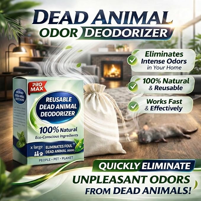 Animal Odor Eliminator for Strong Odor Remover, Dead Animal Smell Eliminator- Safe Indoor & Outdoor Use, Natural Odor Remover, Fresh & Effective