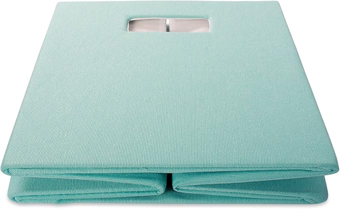 DII Poly-Cube Storage Collection Hard Sided, Collapsible Solid, Large, Aqua