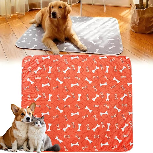 Puppy Pads with pheromones, Reusable Puppy Pads for Dogs & Cats, Washable, Durable Leak-Proof & Anti-Slip Pet Training Pads for Home & Travel(Red, L: 31.5" × 27.6")