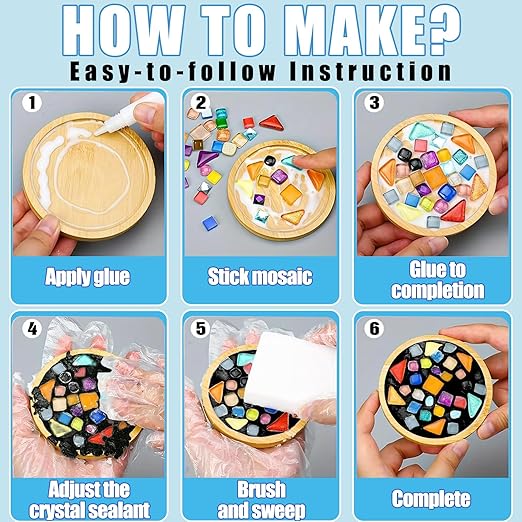 Mosaic Crystal Grout, Mosaics Tile Tools, Mosaic Tile Accessories – Essential for Handmade Grouting and Perfect for DIY Craft Projects (Dark Gray, 8.8oz)