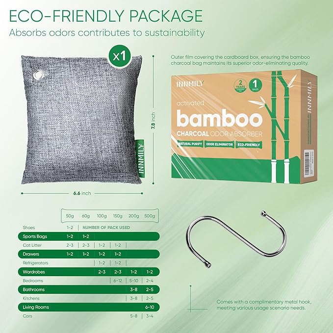Charcoal Odor Absorber – 2-Year Reusable, Zero Waste