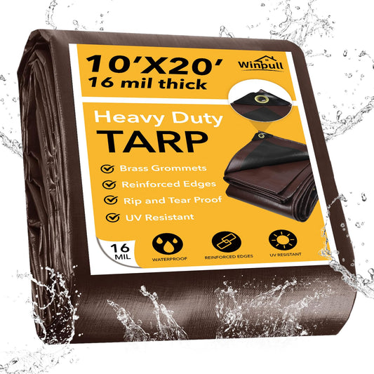 Tarp 10x20FT, 16 Mil Heavy Duty Waterproof Tarp - Image 1