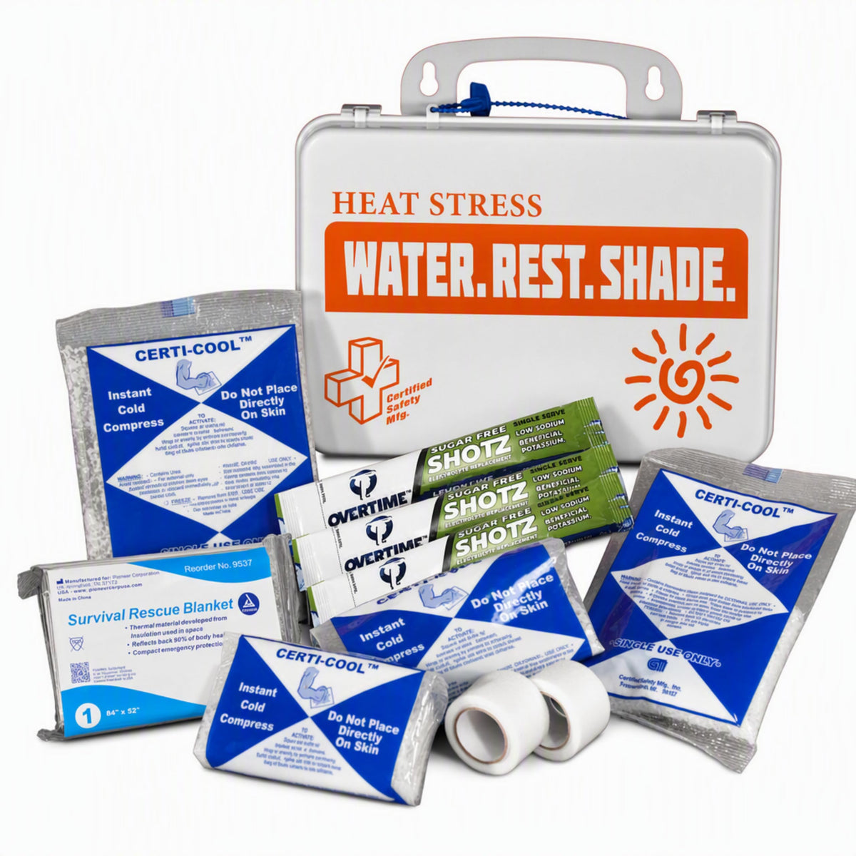 Certified Safety Mfg Emergency Heat Stress Kit for Heat - Image 1