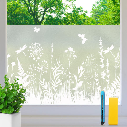 Frosted Glass Window Privacy Film, Decorative Pattern - Image 1