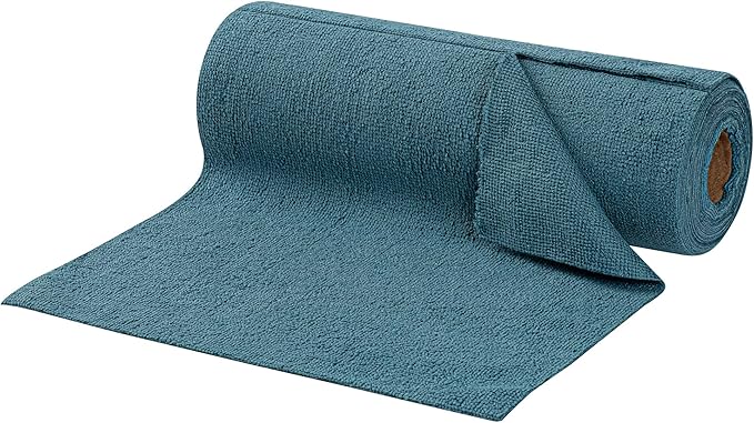 Restaurantware-Clean Tek Professional 11.8 x 11.8 Inch Microfiber Towel Rolls, 300 Reusable Towel Rolls - Tear Away, Perforated, Teal Microfiber Cleaning Roll, For All The Cleaning Tasks